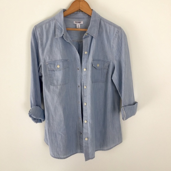 Old Navy Tops - Old Navy Light Wash Chambray Button Down